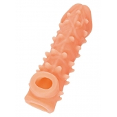 Телесная закрытая насадка с пупырышками Cock Sleeve Size L - 17,6 см. - KOKOS - в Оренбурге купить с доставкой