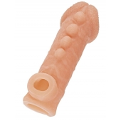 Телесная закрытая насадка с шишечками Cock Sleeve Size M - 15,6 см. - KOKOS - в Оренбурге купить с доставкой