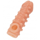 Телесная закрытая насадка с шариками Cock Sleeve Size S - 13,8 см. - KOKOS - в Оренбурге купить с доставкой