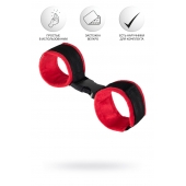 Красно-черные велюровые оковы Anonymo - ToyFa - купить с доставкой в Оренбурге