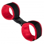 Красно-черные велюровые оковы Anonymo - ToyFa - купить с доставкой в Оренбурге