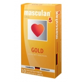 Презервативы Masculan Ultra Gold с золотым напылением и ароматом ванили - 10 шт. - Masculan - купить с доставкой в Оренбурге