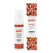 Разогревающее массажное масло  с ароматом клубники Gourmet Strawberry - 50 мл. - Exsens - купить с доставкой в Оренбурге