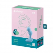 Голубой анальный вибростимулятор Deep Driver - 11,2 см. - Satisfyer - в Оренбурге купить с доставкой