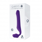 Фиолетовый безремневой страпон Queens L - Adrien Lastic - купить с доставкой в Оренбурге