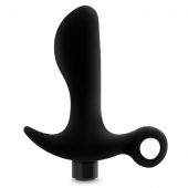 Черный анальный вибратор Silicone Vibrating Prostate Massager 01 - 10,8 см. - Blush Novelties - в Оренбурге купить с доставкой