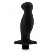 Черный анальный вибромассажёр Silicone Vibrating Prostate Massager 02 - 10,8 см. - Blush Novelties - в Оренбурге купить с доставкой