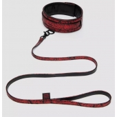 Стильный ошейник с поводком Reversible Faux Leather Collar and Lead - Fifty Shades of Grey - купить с доставкой в Оренбурге