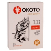 Тонкие презервативы OKOTO Thin Extra Soft - 3 шт. - Sitabella - купить с доставкой в Оренбурге