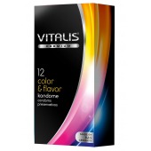 Цветные ароматизированные презервативы VITALIS PREMIUM color   flavor - 12 шт. - Vitalis - купить с доставкой в Оренбурге