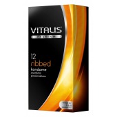 Ребристые презервативы VITALIS PREMIUM ribbed - 12 шт. - Vitalis - купить с доставкой в Оренбурге