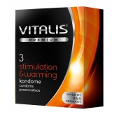 Презервативы VITALIS PREMIUM stimulation   warming с согревающим эффектом - 3 шт. - Vitalis - купить с доставкой в Оренбурге