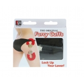 Металлические наручники с чёрной меховой опушкой - Dream Toys - купить с доставкой в Оренбурге