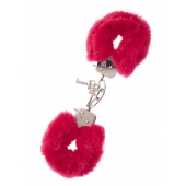 Металлические наручники с красной меховой опушкой METAL HANDCUFF WITH PLUSH RED - Dream Toys - купить с доставкой в Оренбурге