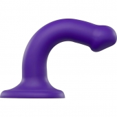 Фиолетовый фаллоимитатор-насадка Strap-On-Me Dildo Dual Density size S - 17 см. - Strap-on-me - купить с доставкой в Оренбурге