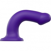 Фиолетовый фаллоимитатор-насадка Strap-On-Me Dildo Dual Density size L - 19 см. - Strap-on-me - купить с доставкой в Оренбурге