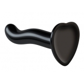 Черный фаллоимитатор-насадка Strap-On-Me P G spot Dildo size S - 16,4 см. - Strap-on-me - купить с доставкой в Оренбурге