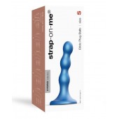 Голубая насадка Strap-On-Me Dildo Plug Balls size S - Strap-on-me - купить с доставкой в Оренбурге