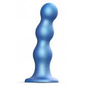 Голубая насадка Strap-On-Me Dildo Plug Balls size L - Strap-on-me - купить с доставкой в Оренбурге