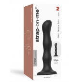Черная насадка Strap-On-Me Dildo Geisha Balls size M - Strap-on-me - купить с доставкой в Оренбурге