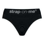 Черные трусики для насадок Heroine Lingerie Harness - size L - Strap-on-me - купить с доставкой в Оренбурге