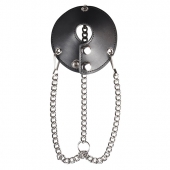 Утяжка для мошонки из искусственной кожи с цепочками PARACHUTE BALL STRETCHER - BlueLine - купить с доставкой в Оренбурге