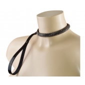 Эффектный сверкающий ошейник с поводком  Гламур - Sitabella - купить с доставкой в Оренбурге