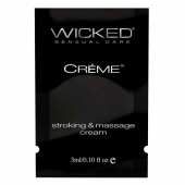 Крем для массажа и мастурбации Wicked Stroking and Massage Creme - 3 мл. - Wicked - купить с доставкой в Оренбурге