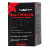 Капсулы для мужчин Erotichard male power с пантогематогеном - 20 капсул (0,370 гр.) - Erotic Hard - купить с доставкой в Оренбурге