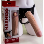 Насадка-фаллос в комплекте с трусиками Harness - 21,6 см. - LOVETOY (А-Полимер) - купить с доставкой в Оренбурге