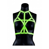 Портупея Bra Harness с неоновым эффектом - размер L-XL - Shots Media BV - купить с доставкой в Оренбурге