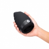 Черный вибромастурбатор для мужчин с подогревом - Pink Vibe - в Оренбурге купить с доставкой