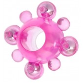 Эрекционное кольцо c бусинками - Toyfa Basic - в Оренбурге купить с доставкой