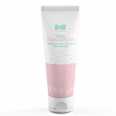 Лубрикант на водной основе Vibe Sensation с клубничным вкусом и легким вибрирующим эффектом - 50 гр. - INTT - купить с доставкой в Оренбурге