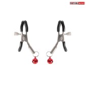 Серебристые зажимы на соски с шариками - Notabu - купить с доставкой в Оренбурге