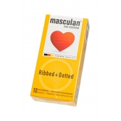 Презервативы с колечками и пупырышками Masculan Ribbed+Dotted - 10 шт. - Masculan - купить с доставкой в Оренбурге