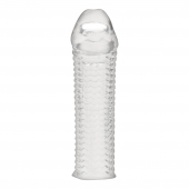 Текстурированная насадка на пенис Clear Textured Penis Enhancing Sleeve Extension - 16,5 см. - BlueLine - в Оренбурге купить с доставкой