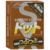 Презервативы Sagami Xtreme FEEL UP с точечной текстурой и линиями прилегания - 3 шт. - Sagami - купить с доставкой в Оренбурге