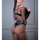 Черный кожаный пояс Sex Game - БДСМ Арсенал - купить с доставкой в Оренбурге
