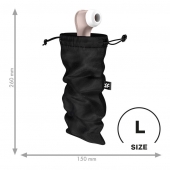 Черный мешочек для хранения игрушек Treasure Bag L - Satisfyer - купить с доставкой в Оренбурге