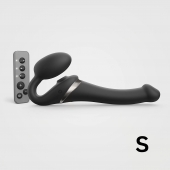 Черный безремневой страпон Multi Orgasm Size S с клиторальной стимуляцией - Strap-on-me - купить с доставкой в Оренбурге