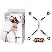 Леопардовая фиксация на матрас для рук и ног Classic Bedspreader - Lux Fetish - купить с доставкой в Оренбурге