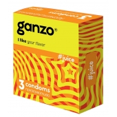 Ароматизированные презервативы Ganzo Juice - 3 шт. - Ganzo - купить с доставкой в Оренбурге