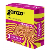 Презервативы с анестетиком для продления удовольствия Ganzo Long Love - 3 шт. - Ganzo - купить с доставкой в Оренбурге