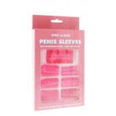 Набор из 7 розовых насадок на пенис ONE-A-DAY PENIS SLEEVES PINK - Seven Creations - в Оренбурге купить с доставкой