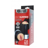 Двусторонний мастурбатор REALSTUFF 2 IN 1 HUMMER MOUTH   VAGINA - ротик и вагина - Dream Toys - в Оренбурге купить с доставкой