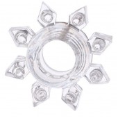 Прозрачное гелевое эрекционное кольцо-звезда - Toyfa Basic - в Оренбурге купить с доставкой