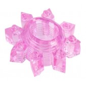 Розовое гелевое эрекционное кольцо-звезда - Toyfa Basic - в Оренбурге купить с доставкой