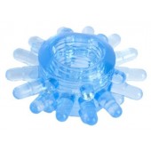 Голубая гелевая насадка с шипиками - Toyfa Basic - в Оренбурге купить с доставкой