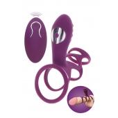 Фиолетовая эрекционная вибронасадка Halo Halo C-Ring Sleeve - Toy Joy - в Оренбурге купить с доставкой
